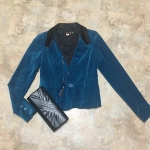 Gorgeous LUX Blue Velvet Blazer